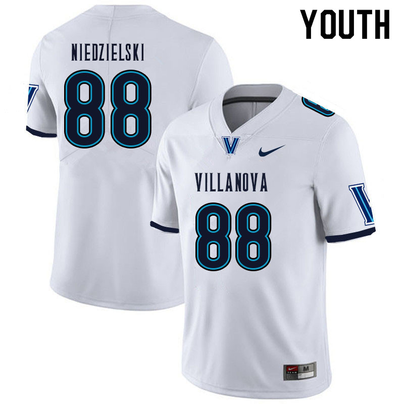 Youth #88 Colton Niedzielski Villanova Wildcats College Football Jerseys Sale-White
